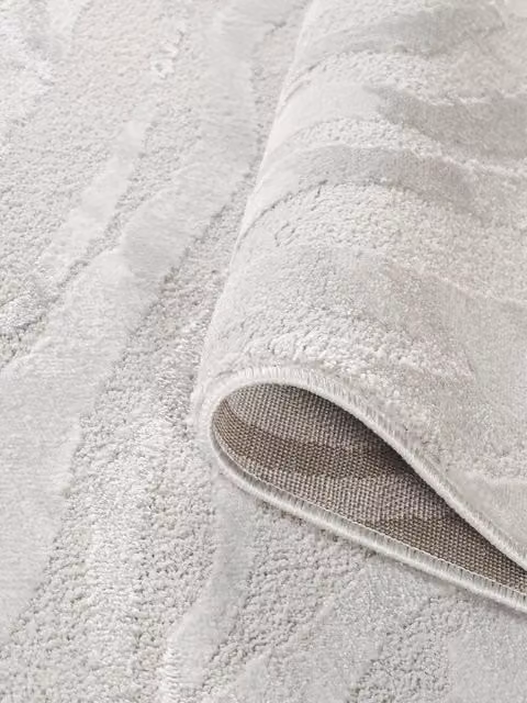 Desire Rugs Hamilton Modern Stone Look Area Rug in Silver, W/D: 150 x 80 cm