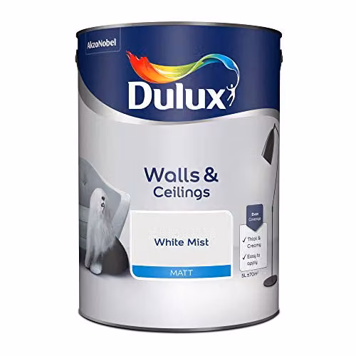 Dulux Matt Dispersion Paint, White Mist, 5 l – 2