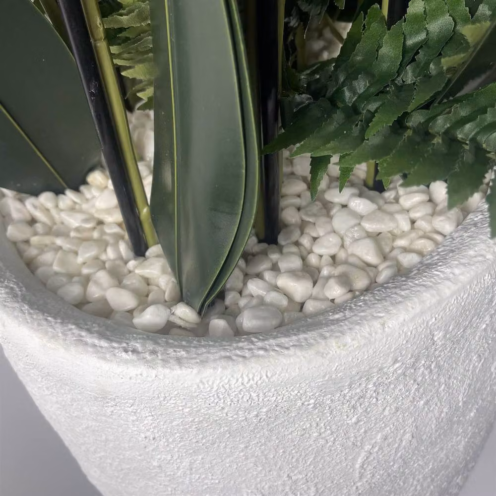 Leaf Premium White Potted Artificial Orchid Display, Height: 150 cm – 6