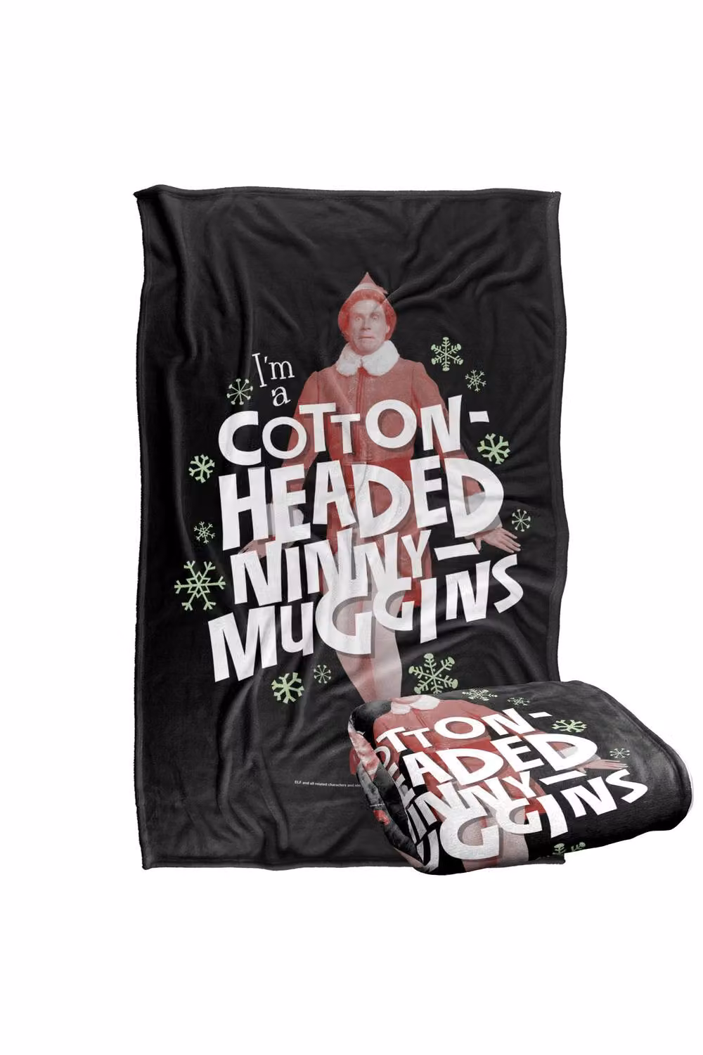 Warner Bros. Elf Cottonheaded Ninny Muggins Extra Large Super Soft Fluffy Throw Blanket in Multicolour – 1