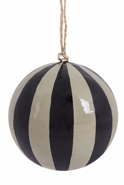 House of Hackney Artist's Stripe Black Christmas Bauble