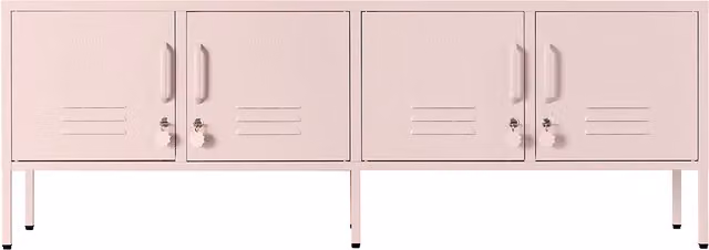 Mustard Made The Standard Freestanding Cabinet in Blush Pink with Internal Shelves and Lock, H 57 cm x W 40 cm x D 162 cm