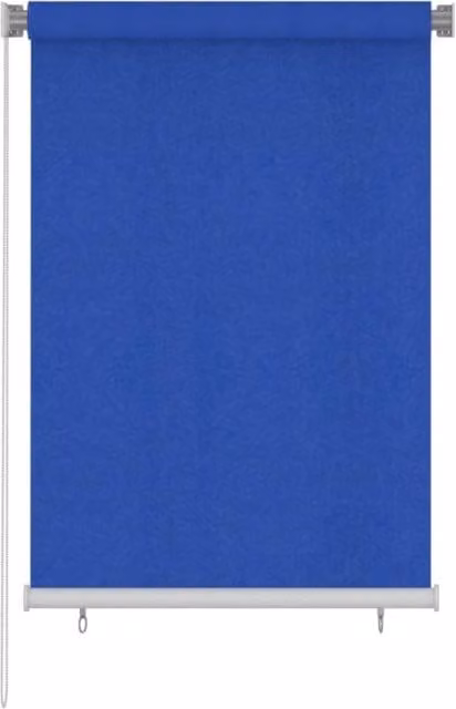 Berkfield Home Outdoor Roller Blind, Blue HDPE, W: 100 cm, H: 140 cm