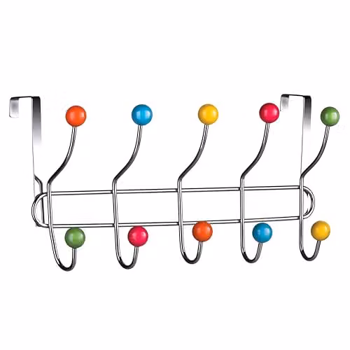 Orsina 10 Hook Hanger with Multicolour Plastic Balls, W/D/H: 40 x 12.5 x 17.5 cm – 1
