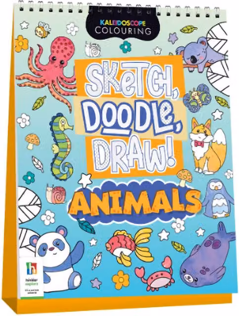 Hinkler Kaleidoscope Colouring Sketch Doodle Draw Easel with Paper, Multicolour
