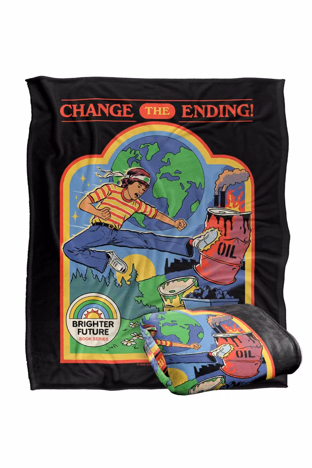 Steven Rhodes Change The Ending Super Soft Fleece Throw Blanket, Multicolour, W/D/H: 91 x 147 cm – 2