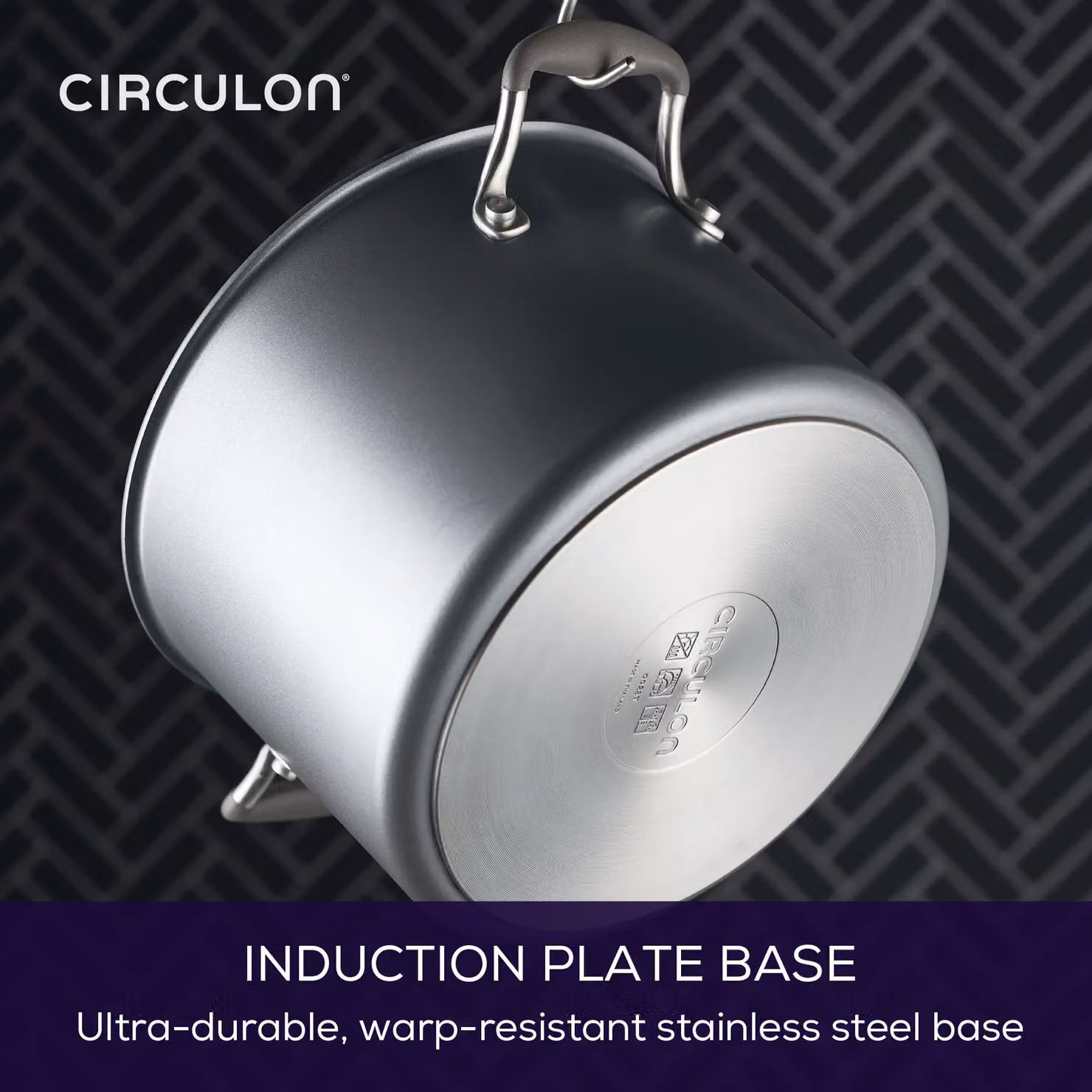 Circulon ScratchDefense Extreme Non Stick Stockpot with Lid, Grey, 7.6L – 3