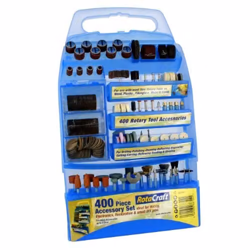 Rotacraft 400 Piece Rotary Tool Accessory Set in Yellow – 1