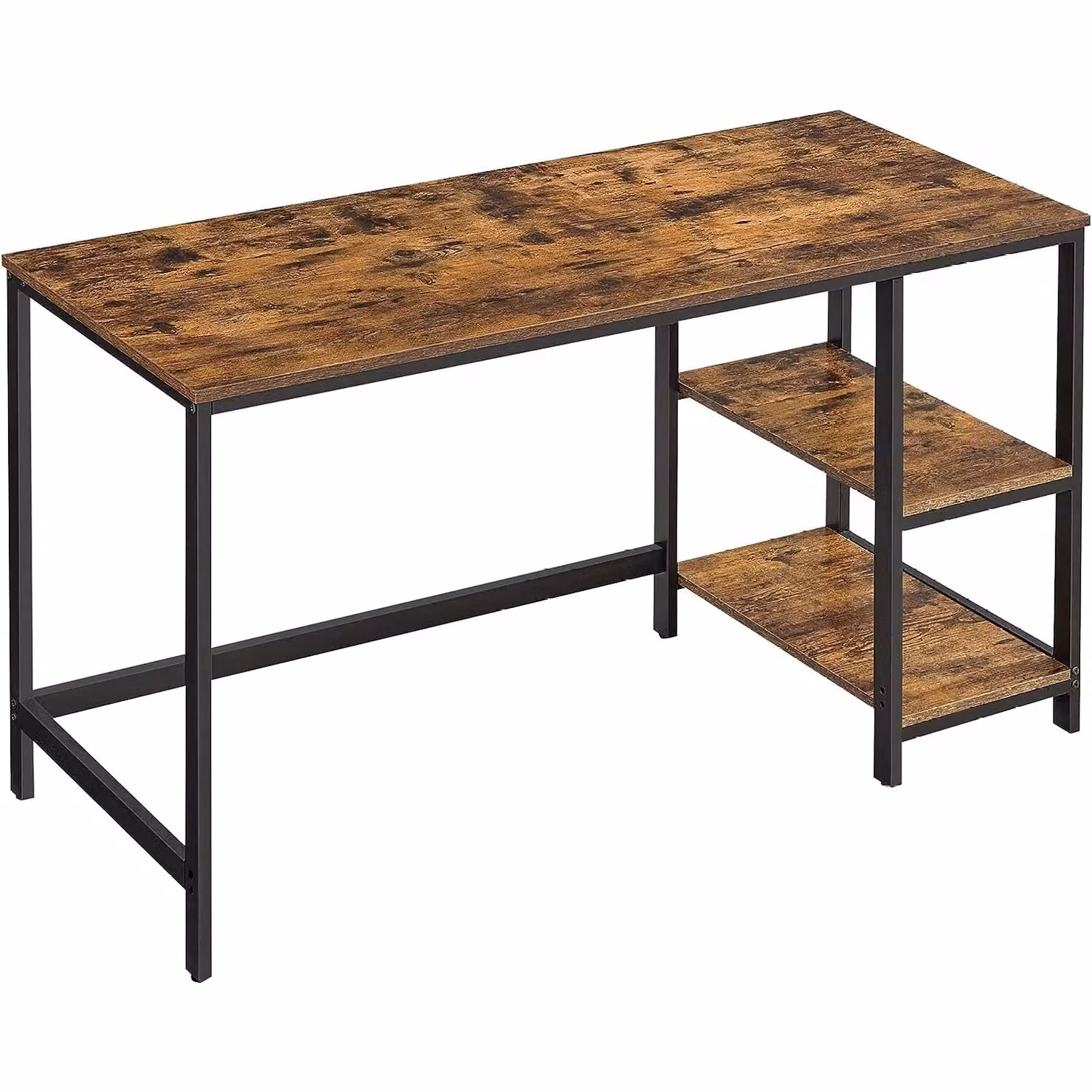 VASAGLE Industrial Computer Desk in Brown for Home Office or Bedroom, W: 140.0 cm, D: 50.0 cm, H: 75.0 cm – 7