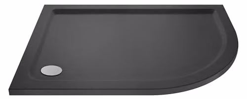 Nuie TR71113 Modern Right Hand Offset Quadrant Slimline Pearlstone Shower Tray, Slate Grey, W: 1200 mm, D: 800 mm – 1