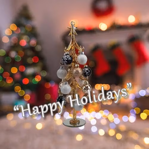 VFM e-Store Gold and Black Abstract Glass Christmas Bauble Hanging Ornament, H 36 cm x W 12 cm x D 12 cm – 4