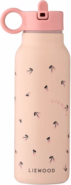 Liewood Falk Stainless Steel Water Bottle with Straw and Carry Handle, Pink, 350 ml – 1