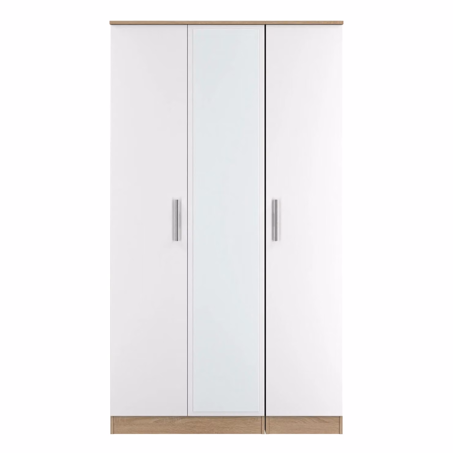 Ready Assembled 2 U Trent Tall Triple Mirror Wardrobe in White – 2