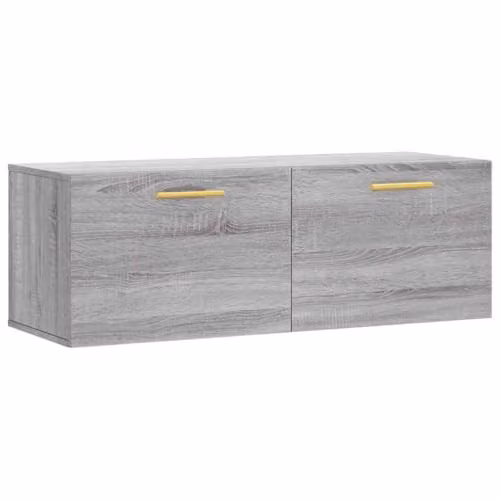 vidaXL Modern Wall Mounted Cabinet in Grey Sonoma, W/D/H: 100 x 36.5 x 35 cm