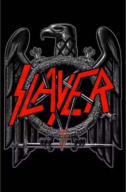 Slayer Eagle Multicolour Textile Poster in Black – 1