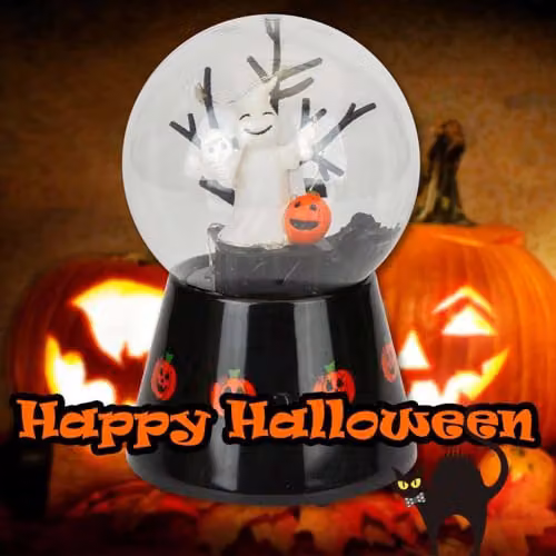 VFM e-Store Halloween Globe Light Up Trinket Decoration, Black, W/D/H: 17 x 10 x 1 cm – 6