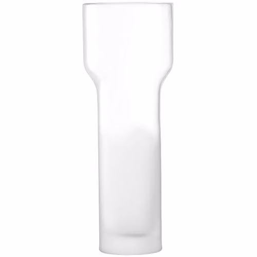 LSA International Mist Vase in Transparent and White Glass, Height: 35 cm