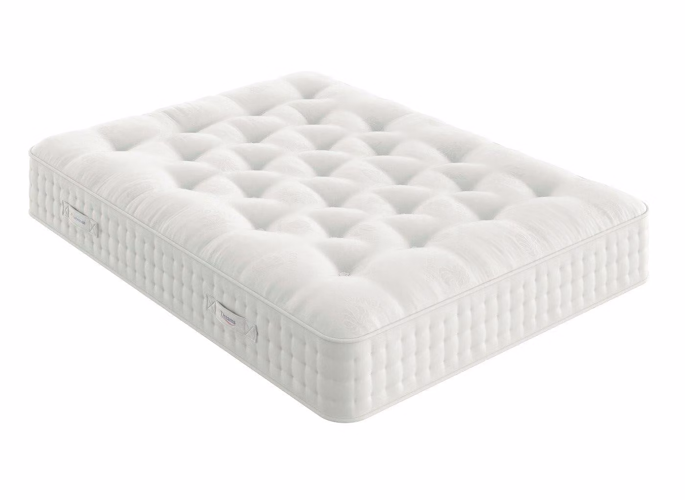 Dream Team Ashbourne High Pocket Sprung Mattress in White with Wool and Antibacterial Properties
