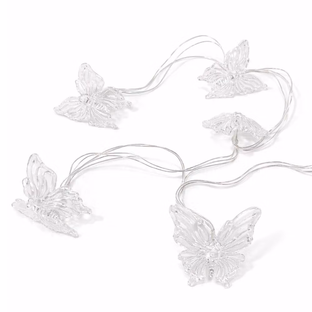 Voltico 20 LED Solar Butterfly String Lights in Cool White for Outdoor Garden Decor – 2