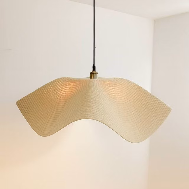 CGC Lighting Flora Beige Fabric Round Ceiling Lampshade, Diameter: 78 cm