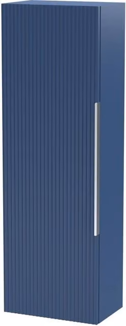 Balterley Fluted Blue Wall Hung Bathroom Storage Unit with Single Soft Close Door, W/D/H: 40 x 40 x 40 cm