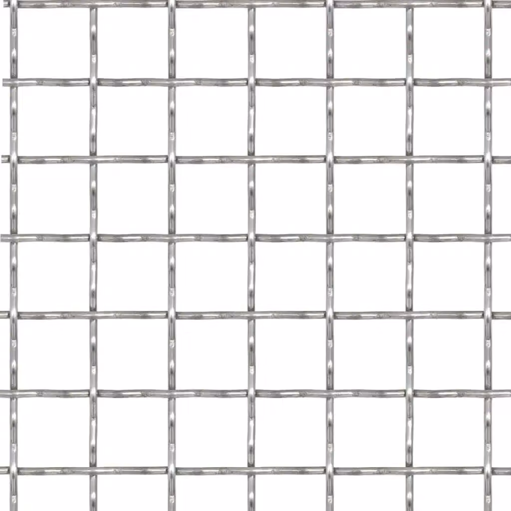 Berkfield Home Silver Stainless Steel Crimped Garden Wire Mesh Fence