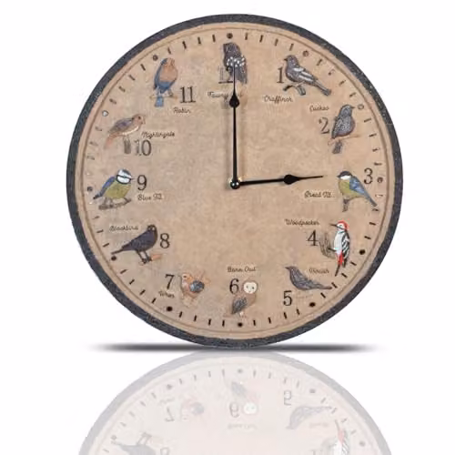 mysmartbuy Wild Birds Design Indoor or Outdoor Analog Wall Clock, Brown, Diameter: 30 cm – 1