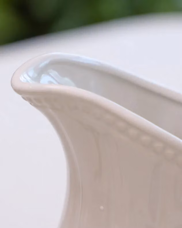 Dibor Vintage Style Ceramic Pitcher in White – 2