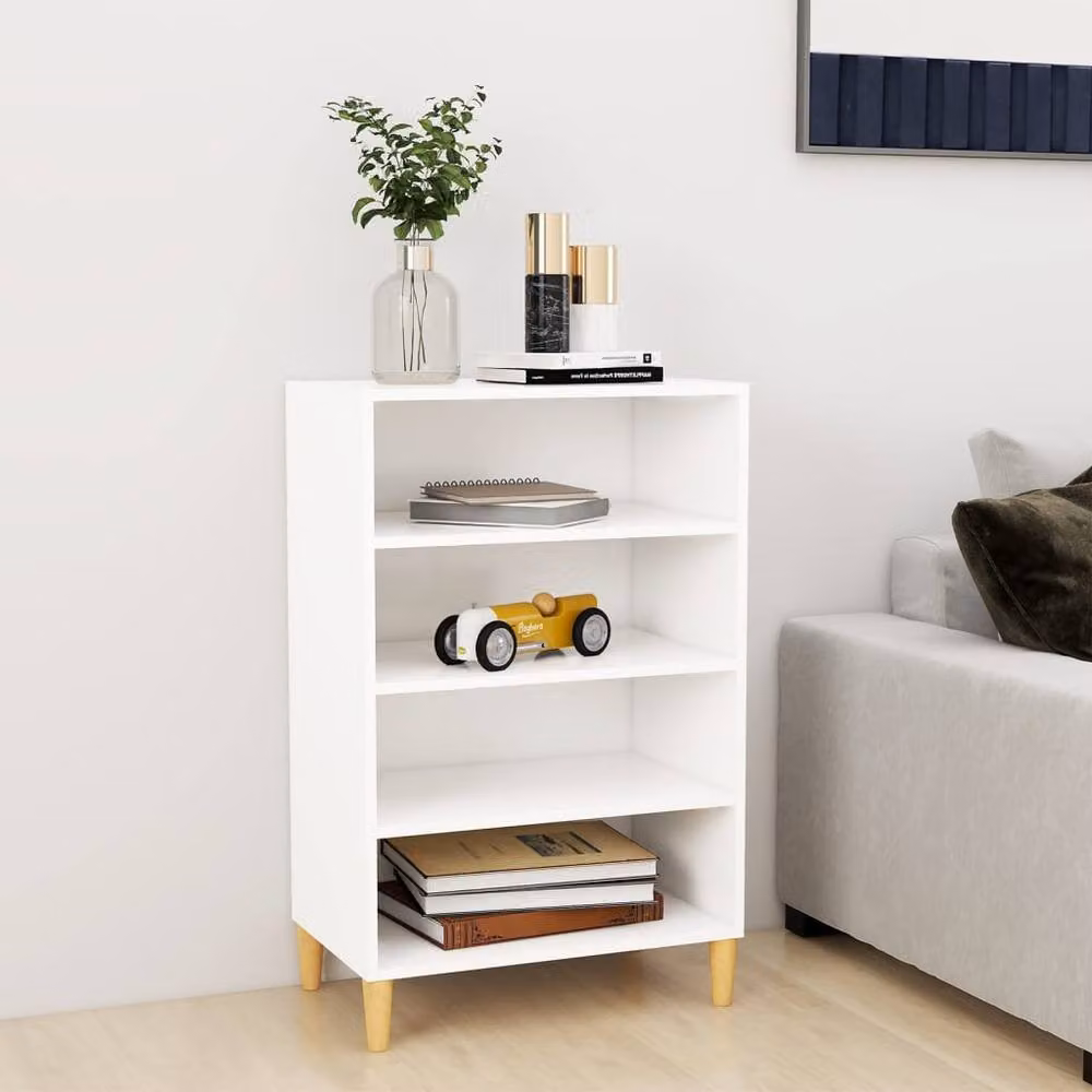 Berkfield Home White Scandinavian Sideboard in Engineered Wood, W/D/H: 57 x 35 x 90 cm – 2