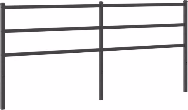 Berkfield Home Classic Metal Headboard in Black, Width: 193 cm – 1