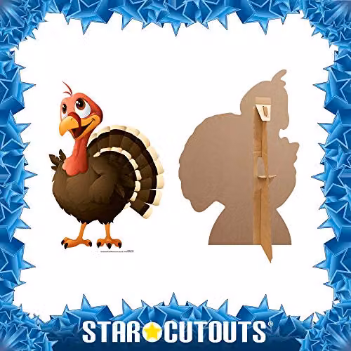 Star Cutouts Ltd SC990 Turkey Cardboard Standee, Multicolour, Height: 60 cm – 2