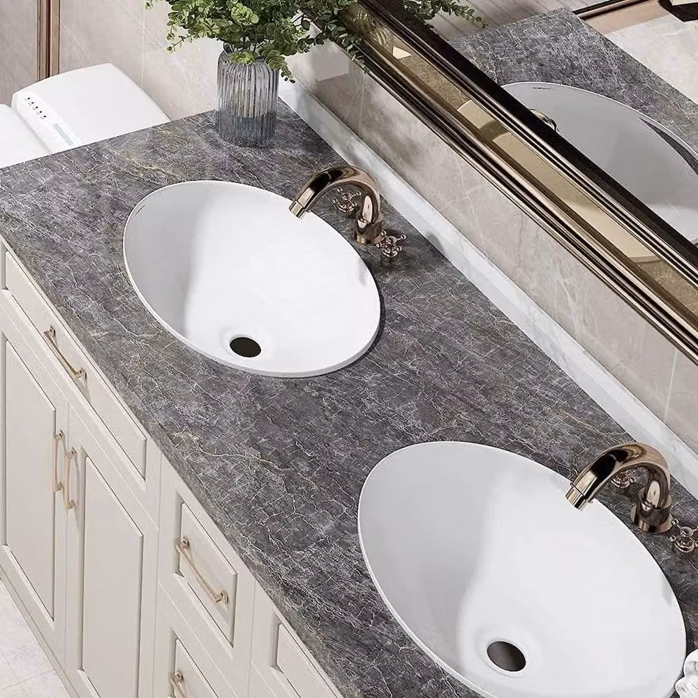 Kelvenix Grey Marble Self Adhesive Wallpaper Sticker, W: 52 cm, H: 500 cm – 2