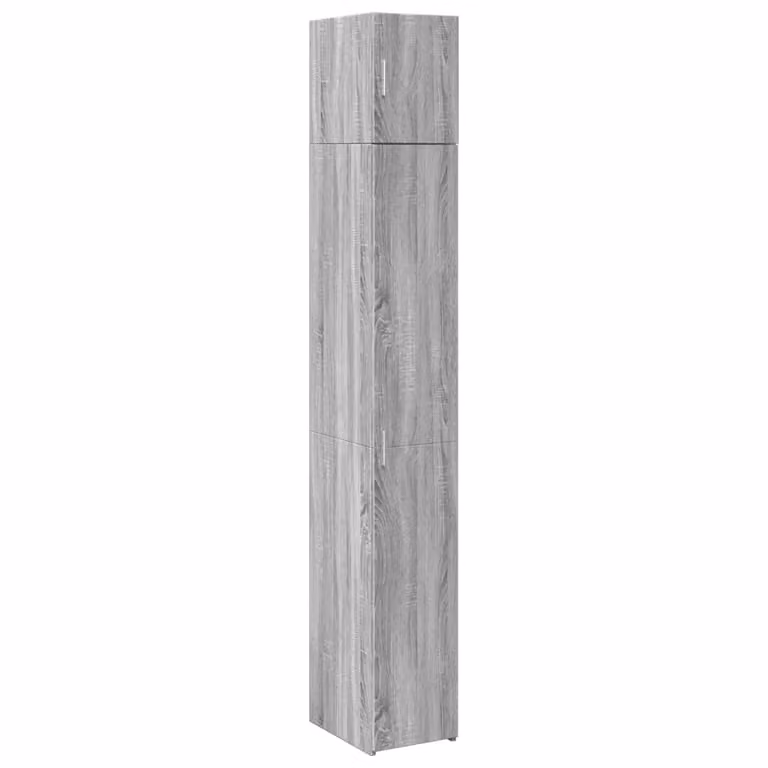 Berkfield Home Slim Wall Mounted Storage Cabinet in Grey Sonoma, W: 30 cm, D: 42.5 cm, H: 225 cm