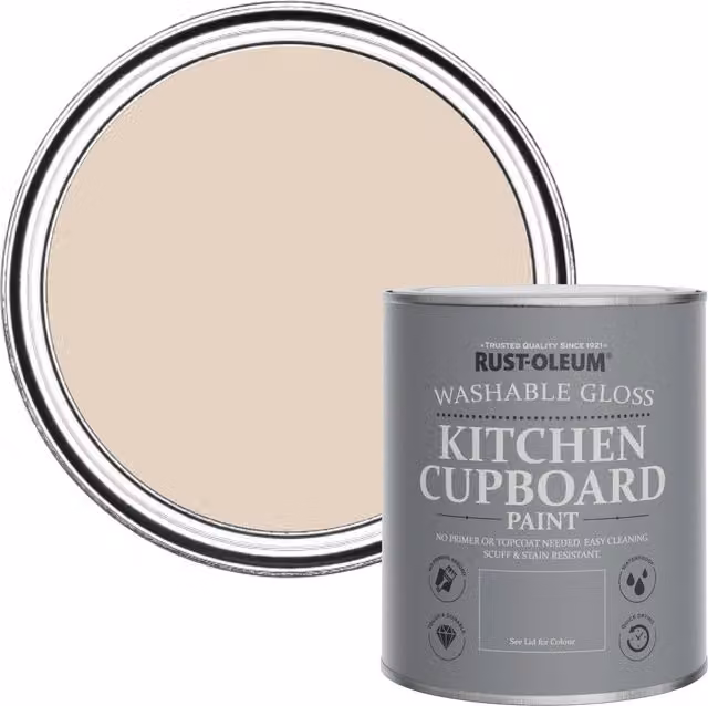 Rust-Oleum Kitchen Cupboard Paint in Gloss Finish, Pink and Beige, 0.75 l
