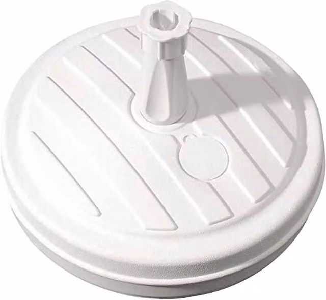 GEEZY White Round Portable Plastic Parasol Base Stand