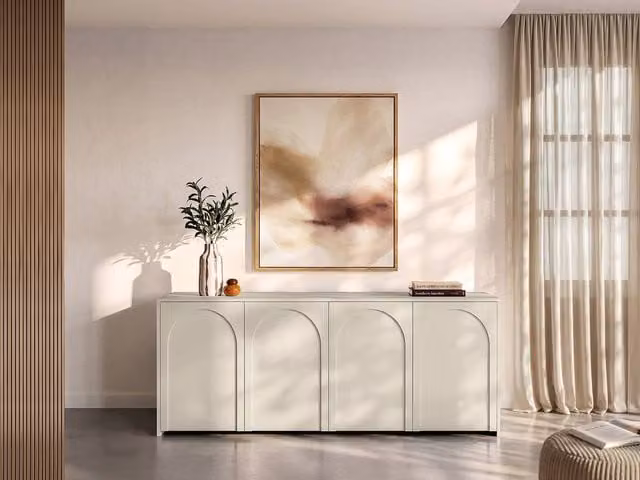 Maison Céphy NALYRA Sideboard with 4 Doors in Beige