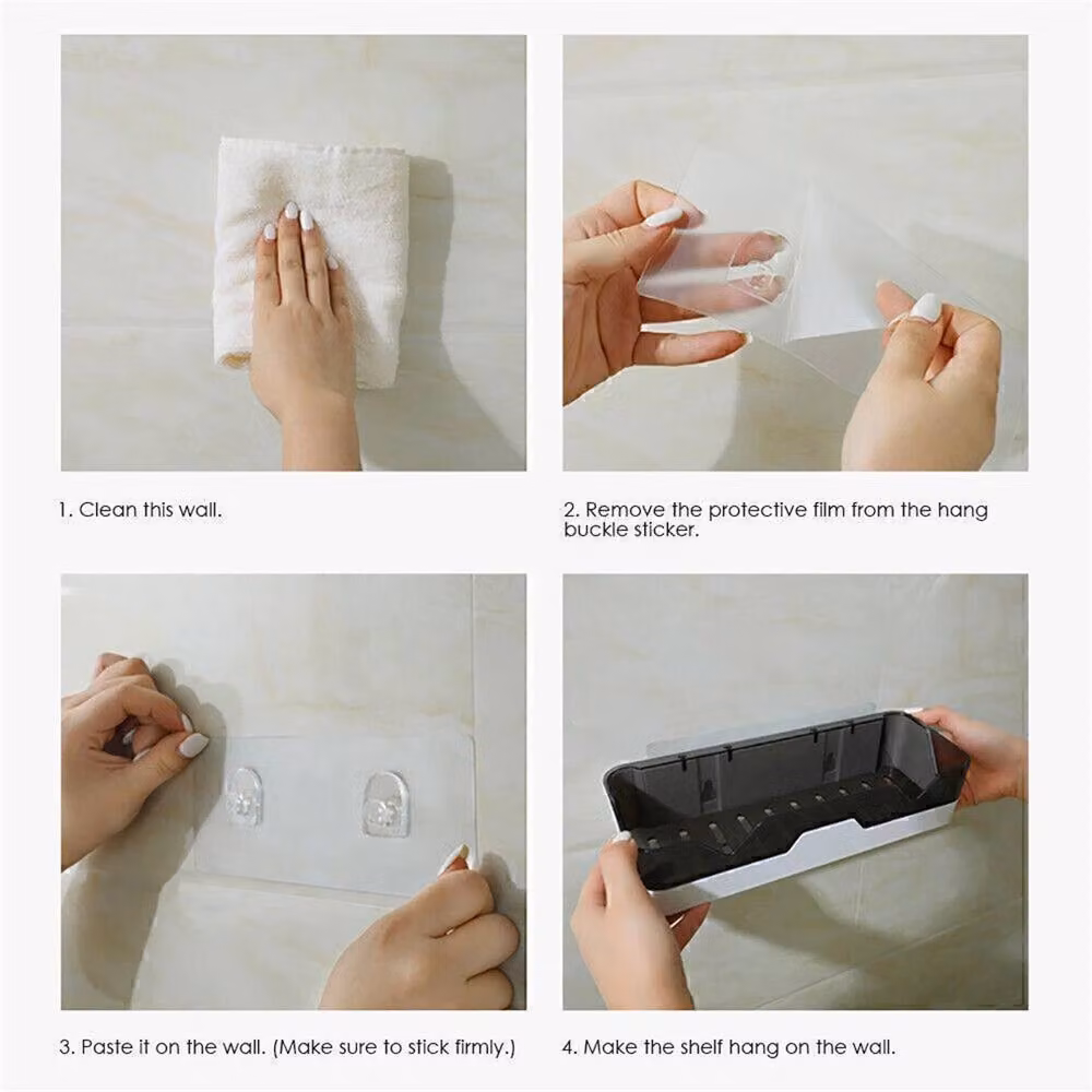Nordara Self Adhesive Bathroom Shower Caddy Storage Organiser in Grey – 4