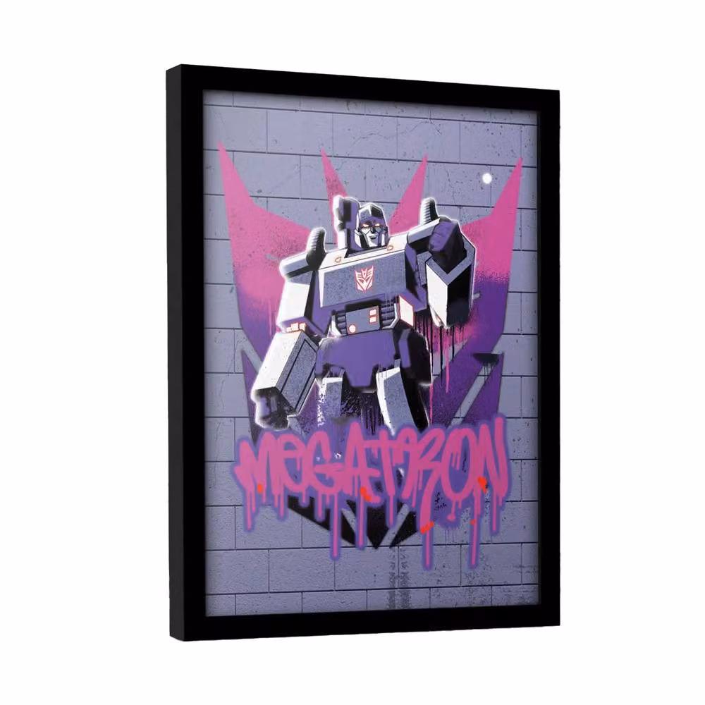 Transformers Graffiti Megatron Framed Paper Poster in Purple – 2