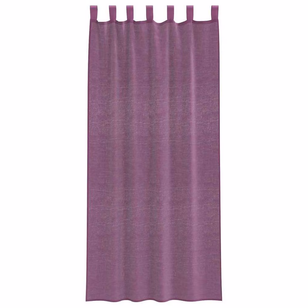 Berkfield Home Purple Voile Fabric Panel Curtains with Tabs, 2 Pack, W: 140 cm, H: 225 cm – 4