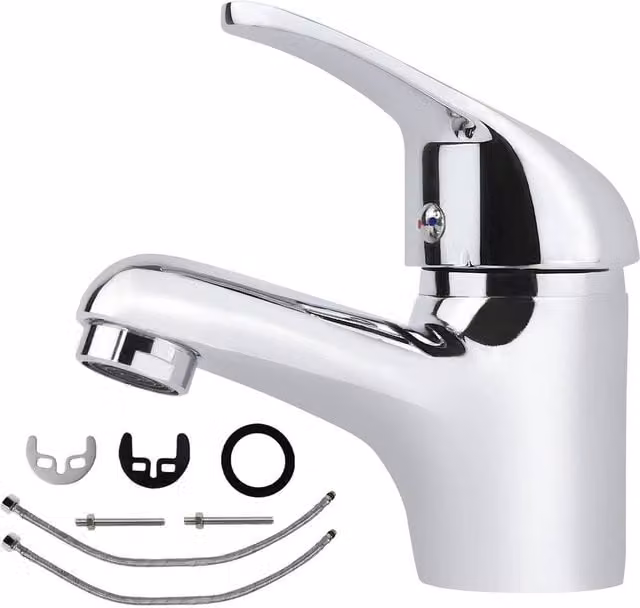 SPETLEK Mini Single Lever Basin Mixer Tap in Chrome Silver Brass