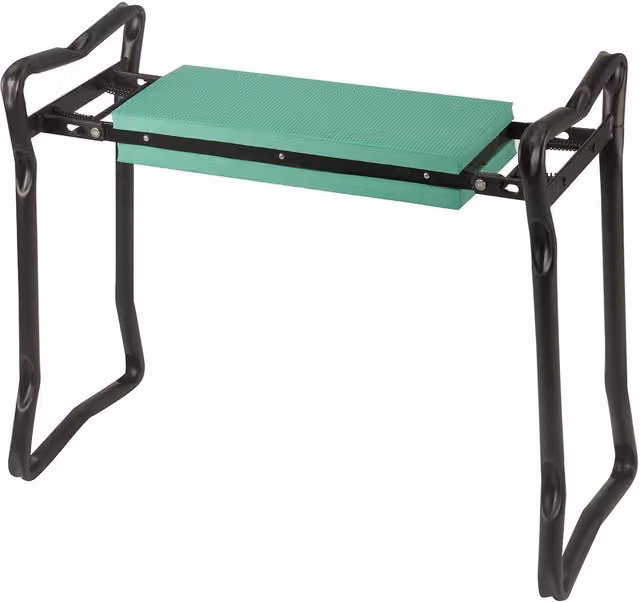 mysmartbuy 2-in-1 Folding Garden Kneeler and Seat with Metal Frame and Padded Cushion, Green, H49 x W60 x D27 cm – 1