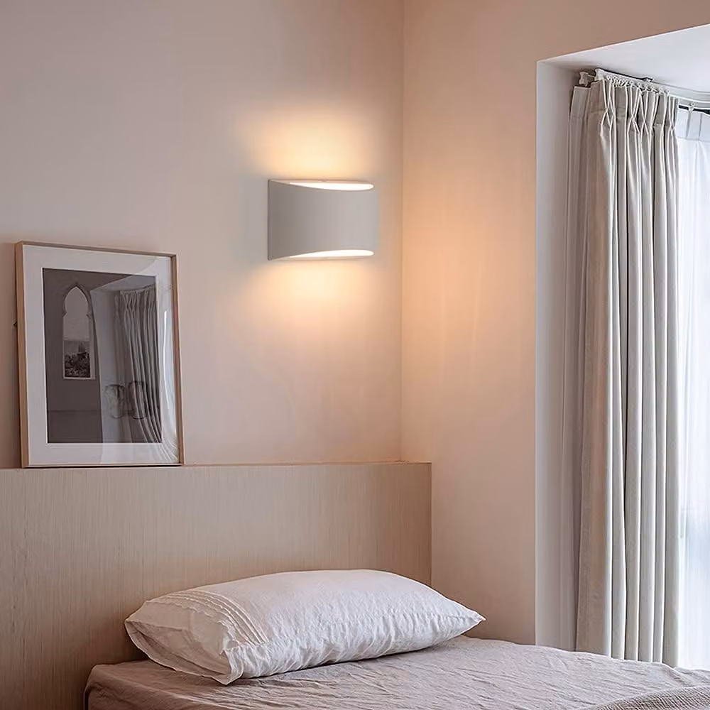COMELY Modern White Plaster LED Indoor Wall Light with G9 Warm White Bulb – 2