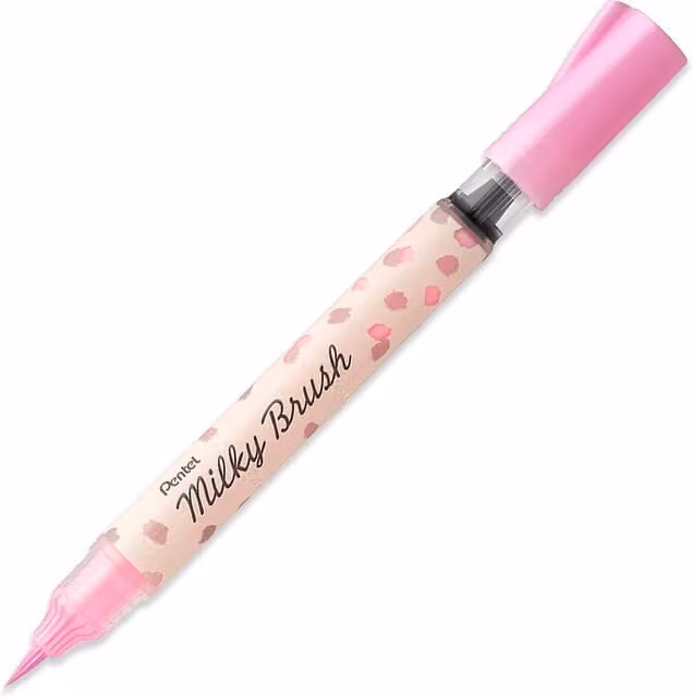 Pentel Milky Brush Pen in Pink