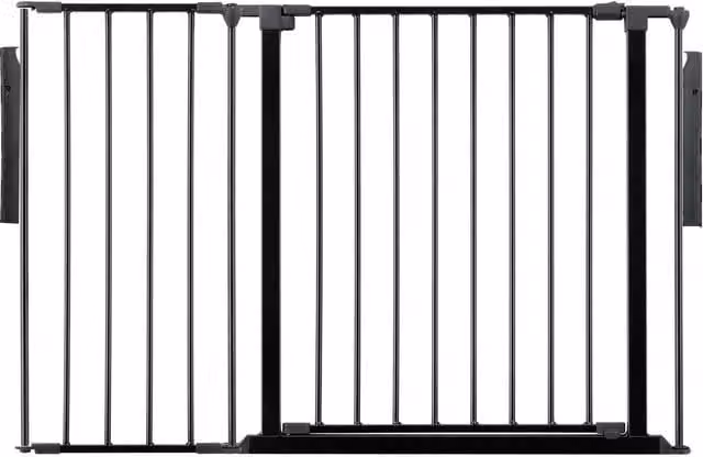 Safetots Premium Multi Panel Extendable Room Divider, Black, W: 115 cm, H: 70 cm