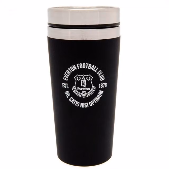 Everton FC Executive Stainless Steel Travel Mug with Lid, Black, 450 ml