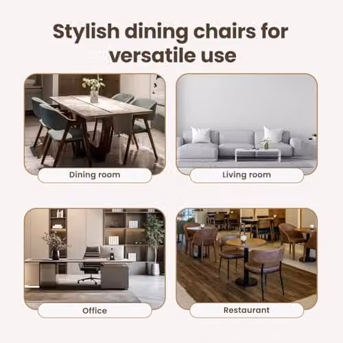 vidaXL Set of 2 Dining Chairs in Brown Solid Rubberwood – 3