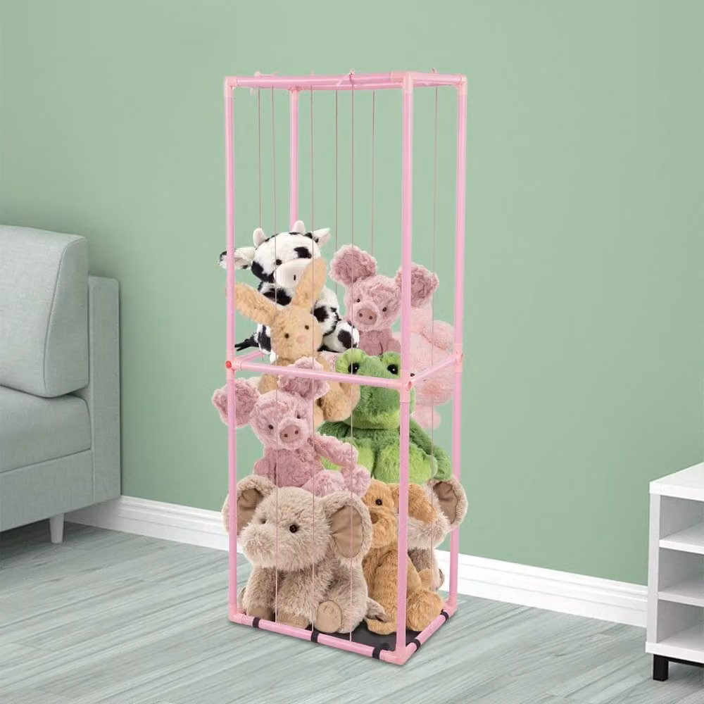 Ventryn Stuffed Animal Storage Holder and Plush Toy Organiser in Pink – 2