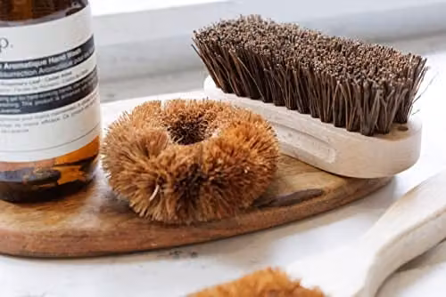 Natural Elements 3-Piece Coconut Fibre Cleaning Brush Set in Brown – 3