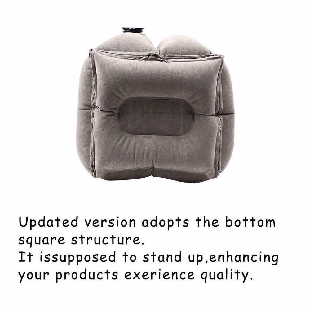 KORVIXA Grey Contoured Inflatable Neck Travel Pillow – 2