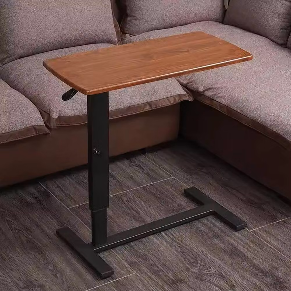 Ventryn Adjustable Height Medical Overbed Table with Castors in Brown – 3